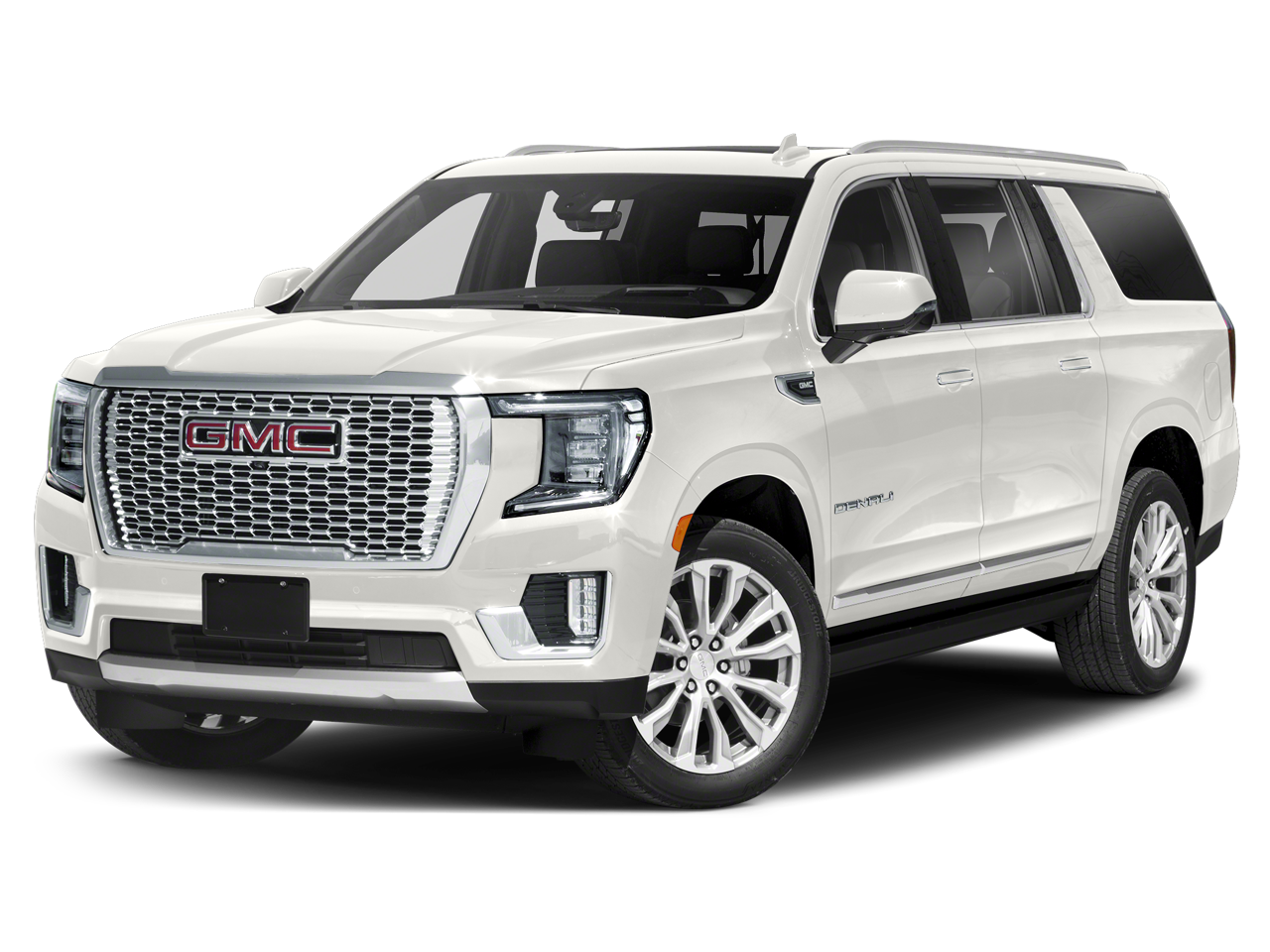 2024 GMC Yukon XL Denali Ultimate in White Frost Tricoat — front three-quarter view