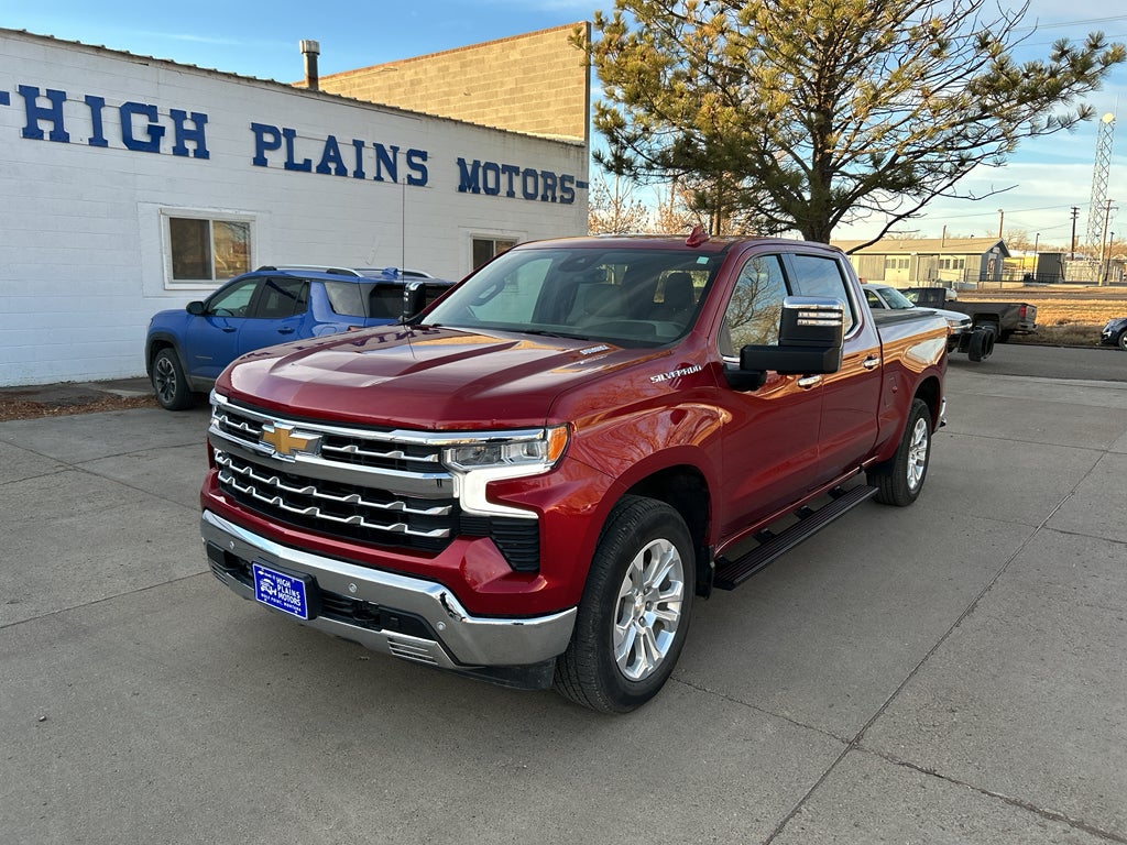 2024 Chevrolet Silverado 1500 LTZ in Radiant Red Tintcoat — front three-quarter view