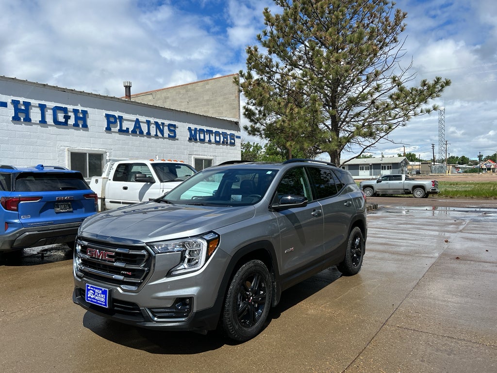 2024 GMC Terrain AT4 in Sterling Metallic — front three-quarter view